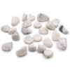 Sachet de 24 petites pierres roulées africaines - Howlite blanche - Magnésite