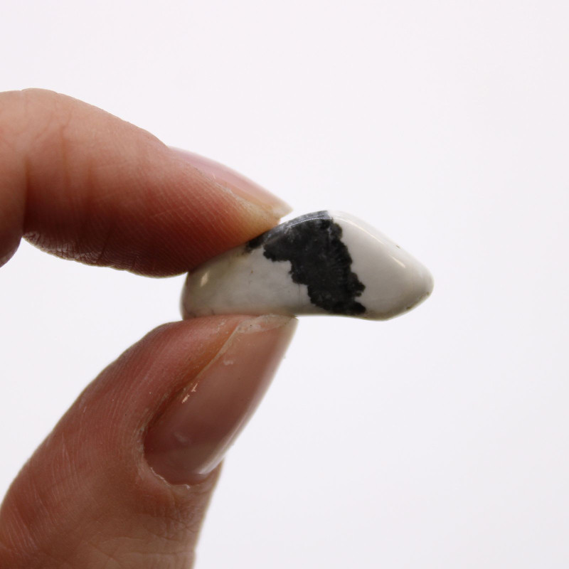 Sachet de 24 petites pierres roulées africaines - Howlite blanche - Magnésite