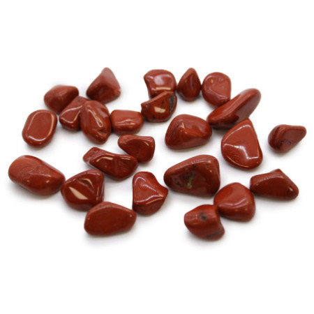 Sachet de 24 petites pierres roulées africaines - Jaspe - Rouge