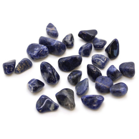 Sachet de 24 petites pierres roulées africaines - Sodalite - Bleu pur