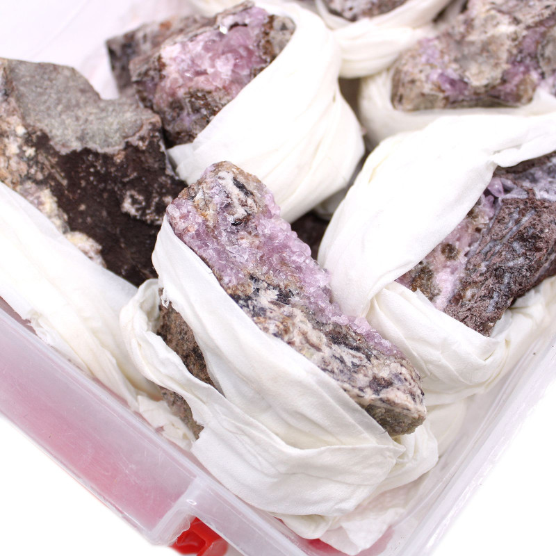 Spécimens minéraux - Calcite de cobalt (environ 25 pièces)