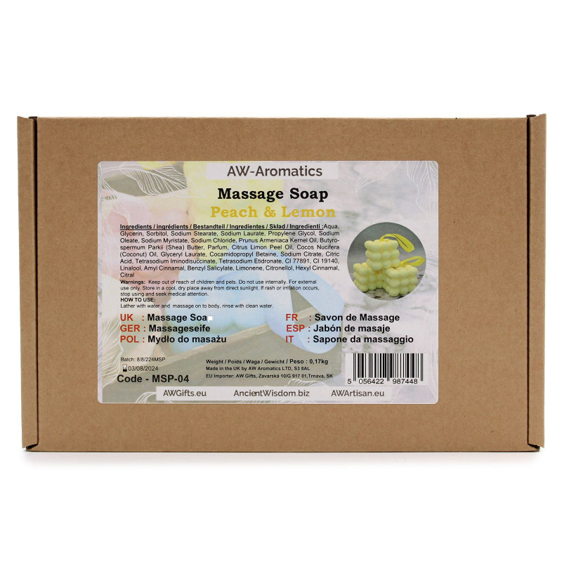 Savons de massage - Pêche et citron