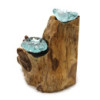 Bougeoir double en verre Molton sur bois