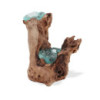 Bougeoir double en verre Molton sur bois
