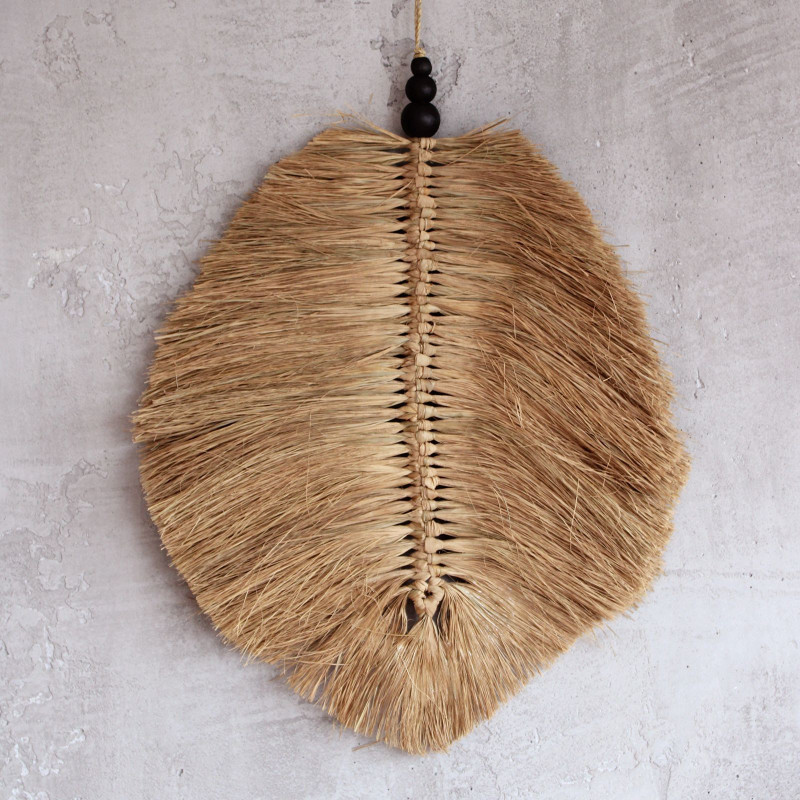 Feuille de raphia suspendue 35 cm