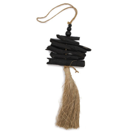 Pompon suspendu en bois flotté 42 cm