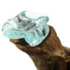Bougeoir triple en verre Molton sur bois