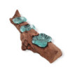 Bougeoir triple plat en verre Molton sur bois