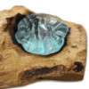 Bougeoir triple plat en verre Molton sur bois