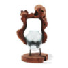 Vase d'art suspendu en verre Molton sur bois