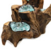 Bougeoir en verre Molton pour cinq bougies sur bois