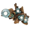 Bougeoir en verre Molton pour cinq bougies sur bois