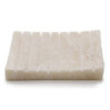 Porte-savon strié en onyx blanc