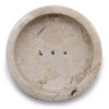 Porte-savon plat rond en marbre miel