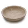 Porte-savon rond en marbre miel