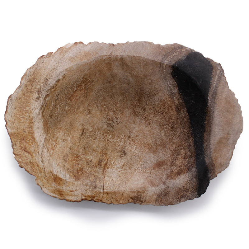 Porte-savon noir en bois pétrifié