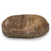 Porte-savon marron en bois pétrifié