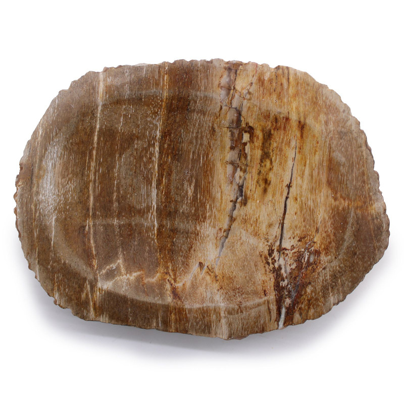 Porte-savon marron en bois pétrifié