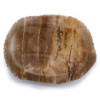 Porte-savon marron en bois pétrifié