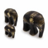 Ensemble de 3 éléphants artistiques