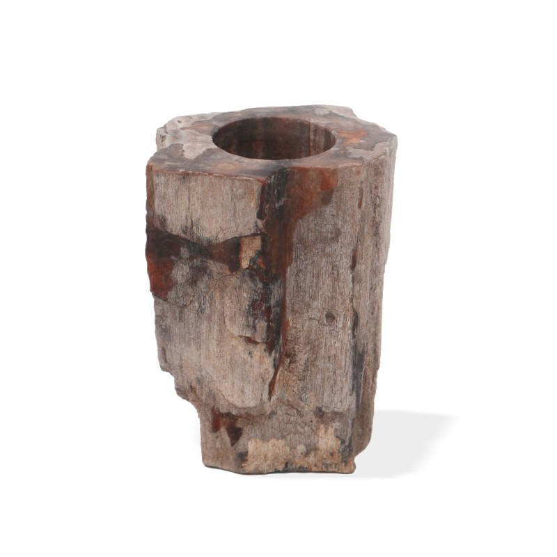 Bougeoir en bois pétrifié - Simple grand