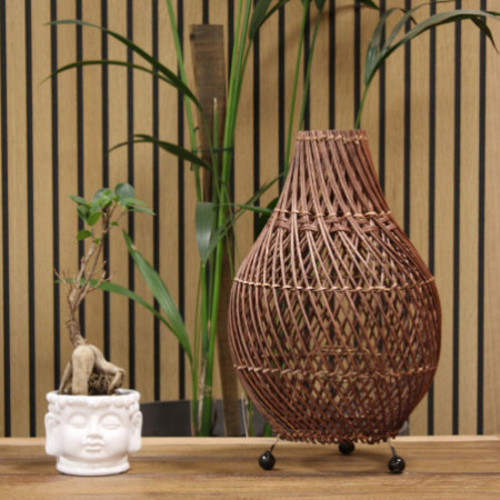 Lampes de table en rotin - Marron foncé