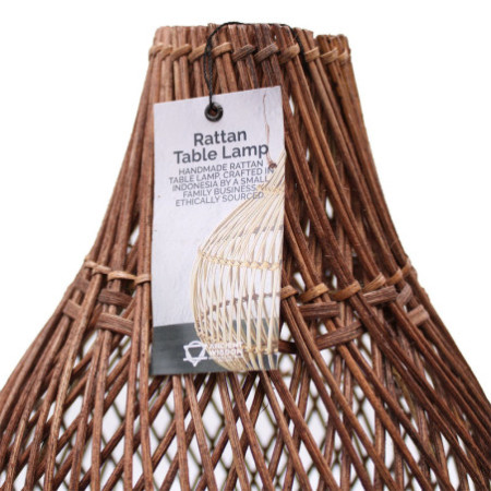 Lampes de table en rotin - Marron foncé