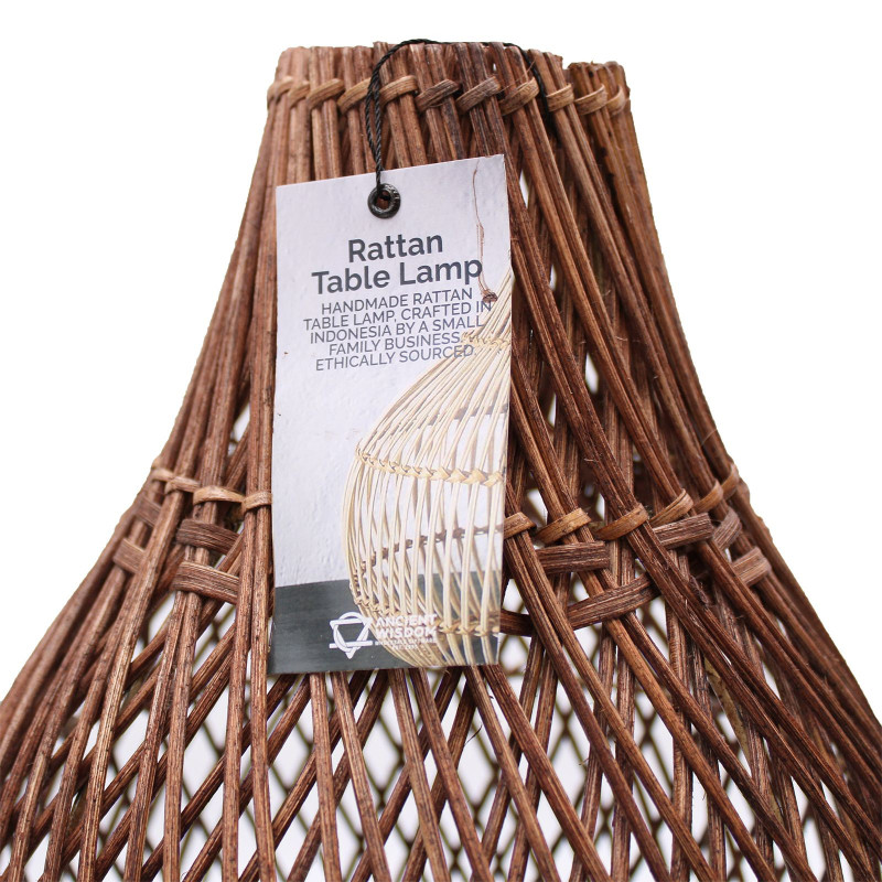 Lampes de table en rotin - Marron foncé