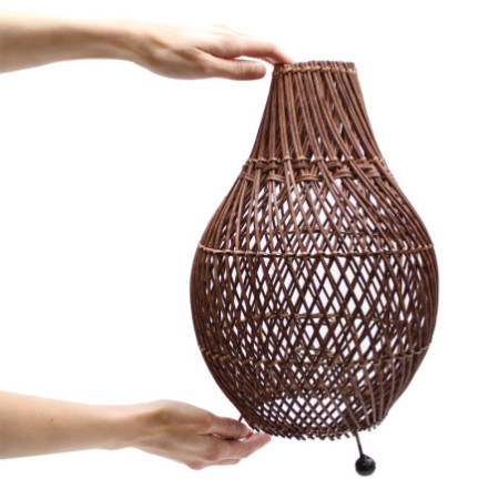 Lampes de table en rotin - Marron foncé