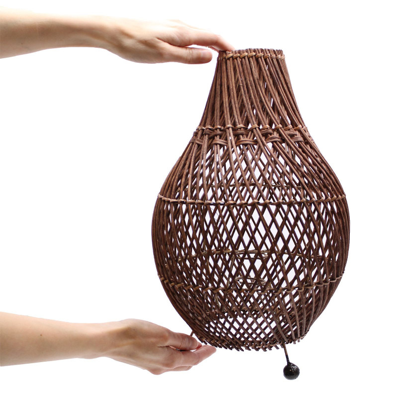 Lampes de table en rotin - Marron foncé