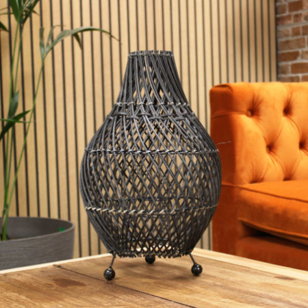 Lampes de table en rotin - Noir