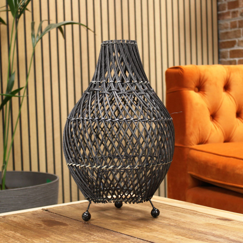 Lampes de table en rotin - Noir