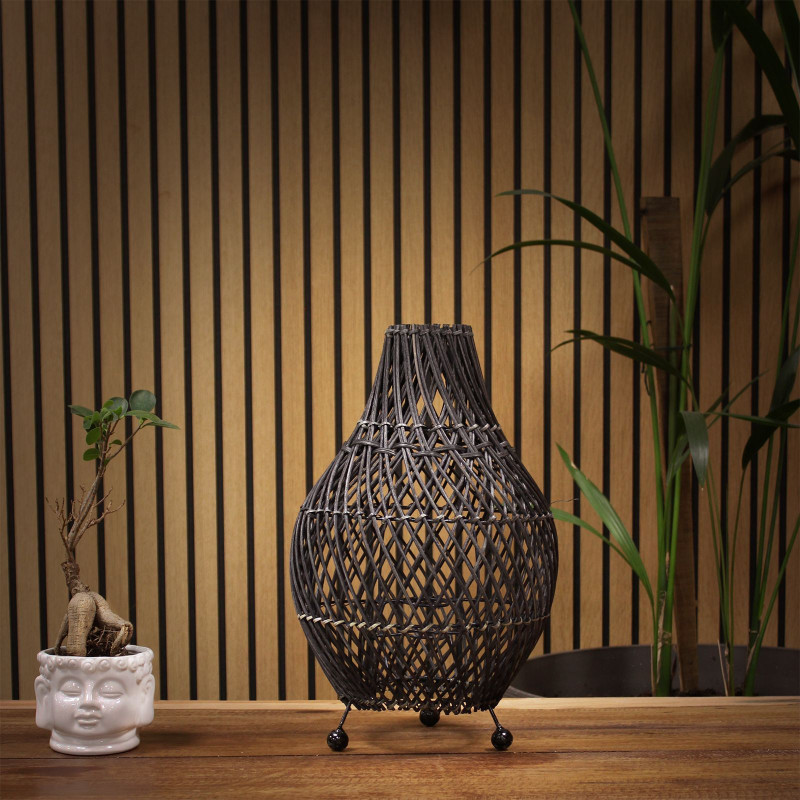 Lampes de table en rotin - Noir