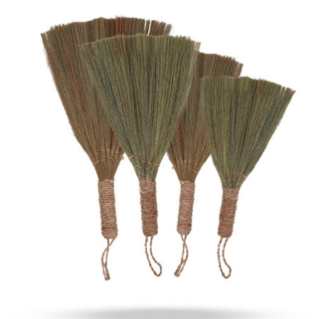 Ensemble 4 - Balai éventail Pampas - Tailles mixtes naturelles