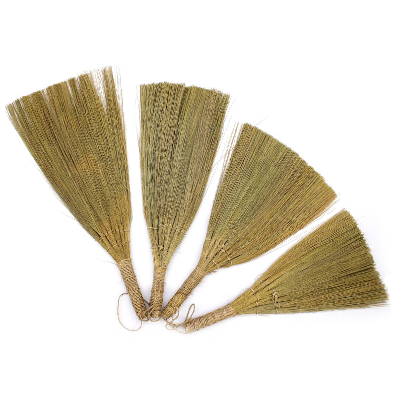 Ensemble 4 - Balai éventail Pampas - Tailles mixtes naturelles