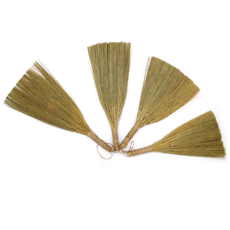 Ensemble 4 - Balai éventail Pampas - Tailles mixtes naturelles