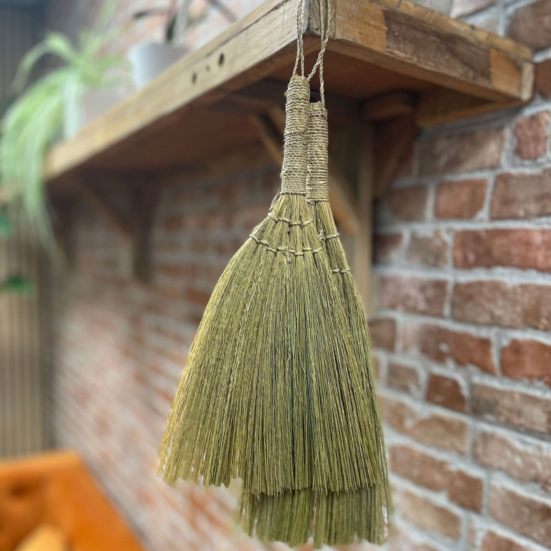 Ensemble 4 - Balai éventail Pampas - Tailles mixtes naturelles