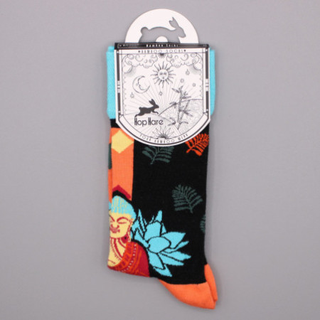 Chaussettes en bambou Hop Hare (41-46) - Bouddha bleu et lotus