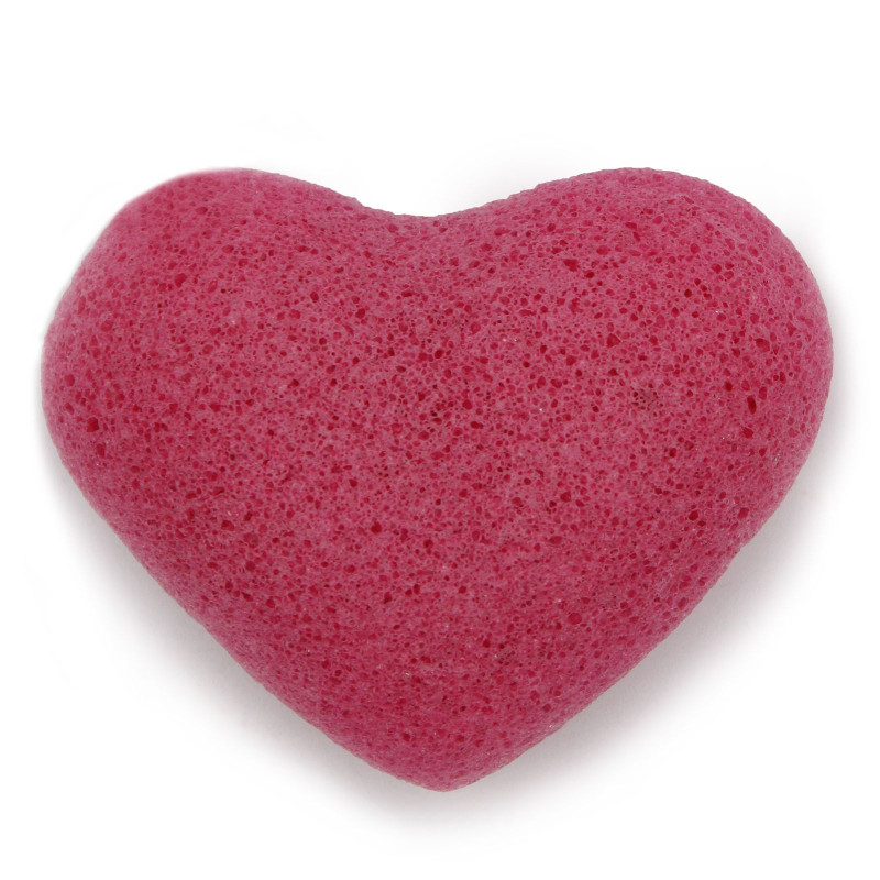 Éponge Konjac Coeur - Rose