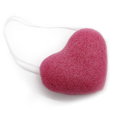 Éponge Konjac Coeur - Rose