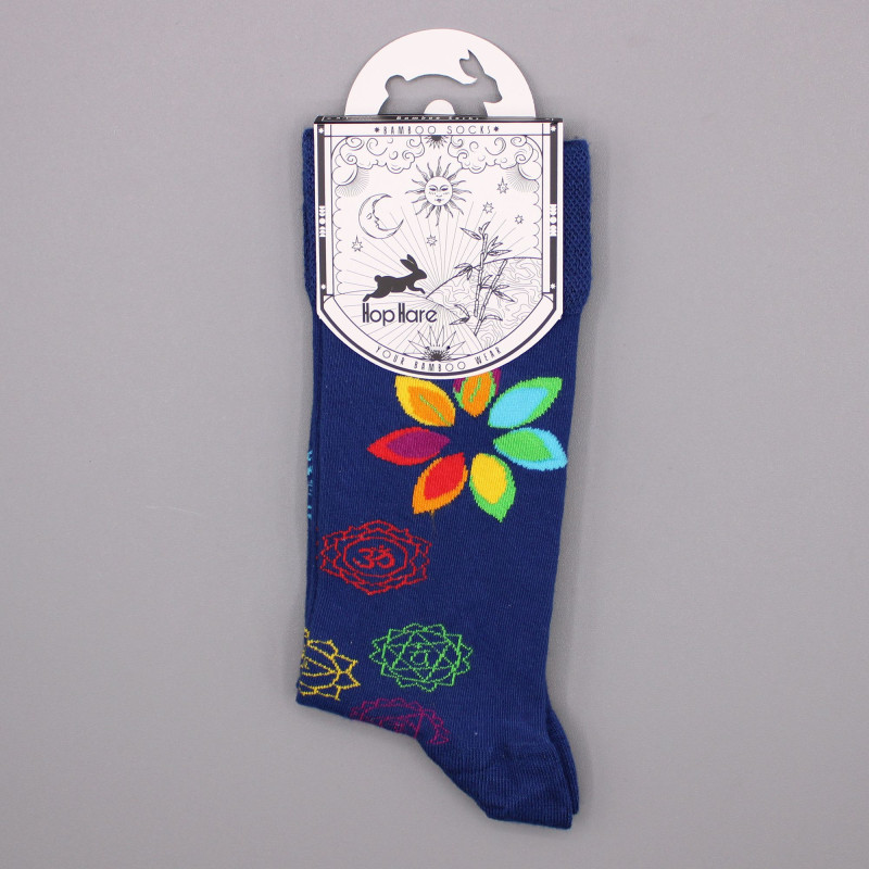 Chaussettes en bambou Hop Hare (36-40) - Chakra arc-en-ciel
