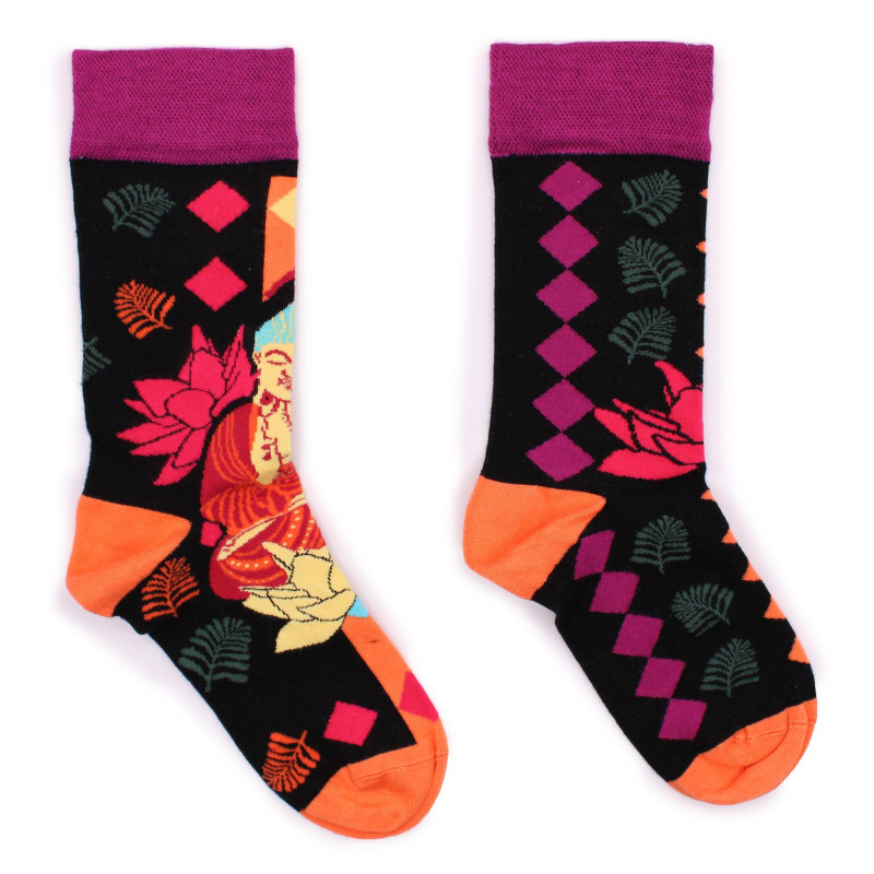 Chaussettes en bambou Hop Hare (36-40) - Bouddha rose et lotus