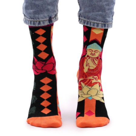 Chaussettes en bambou Hop Hare (36-40) - Bouddha rose et lotus