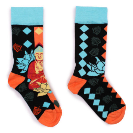 Chaussettes en bambou Hop Hare (36-40) - Bouddha bleu et lotus