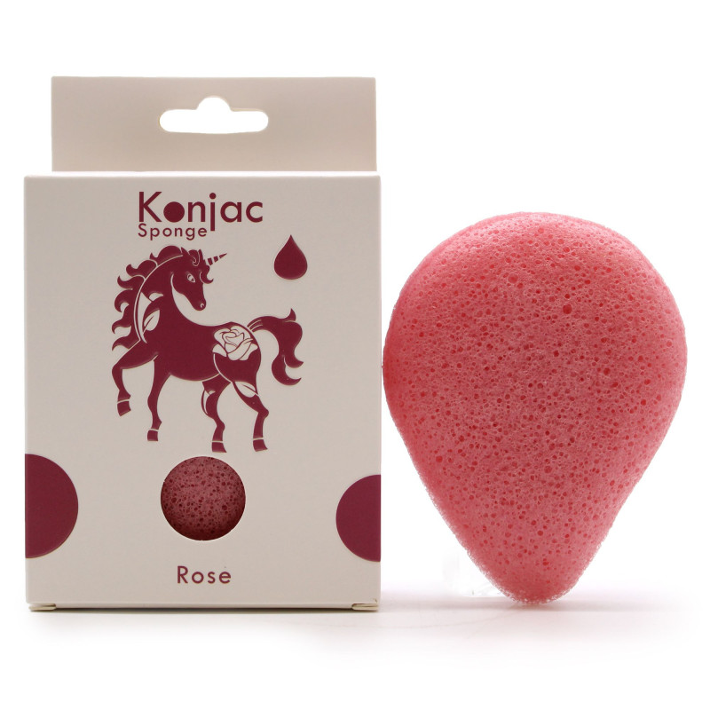 Éponge Konjac en forme de larme - Rose - Anti-âge