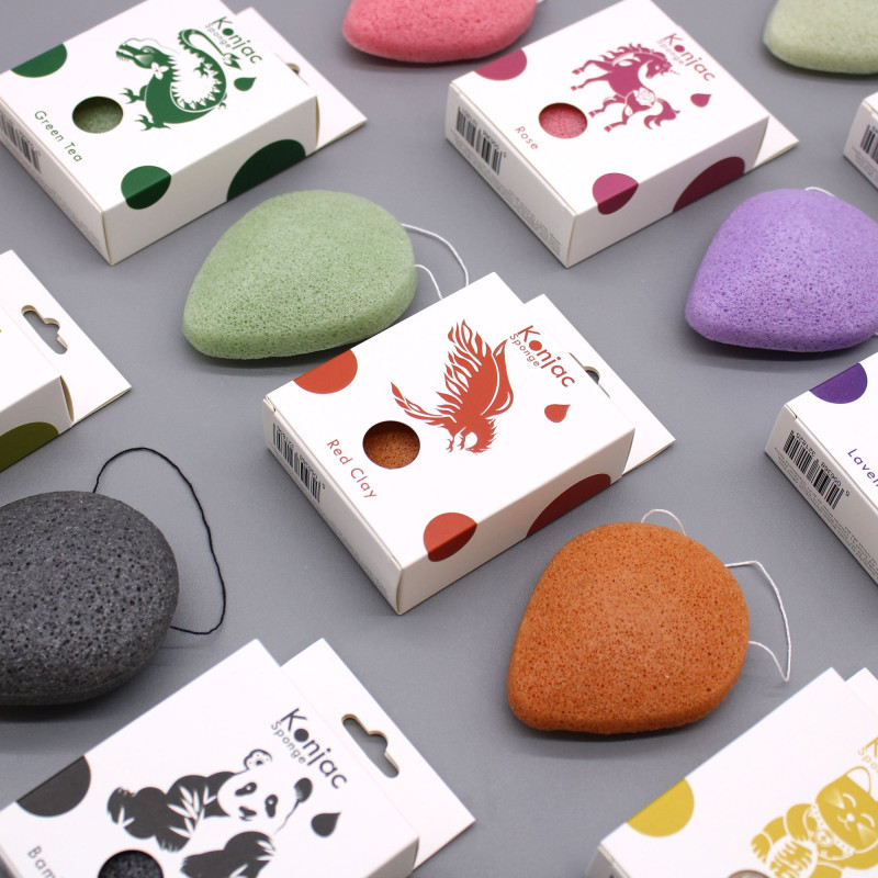 Éponge Konjac en forme de larme - Rose - Anti-âge