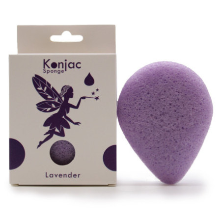Éponge Konjac en forme de larme - Lavande - Apaisante