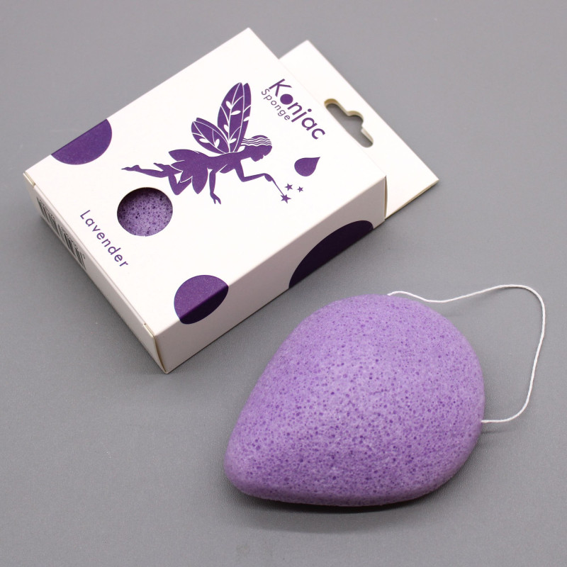 Éponge Konjac en forme de larme - Lavande - Apaisante