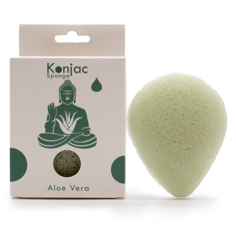 Éponge Konjac en forme de larme - Aloe Vera - Cicatrisation
