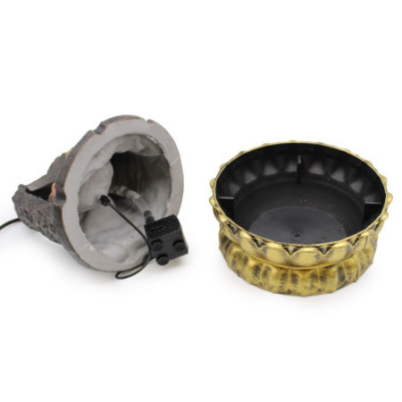 Fontaine de table - 30 cm - Bouddha méditant doré